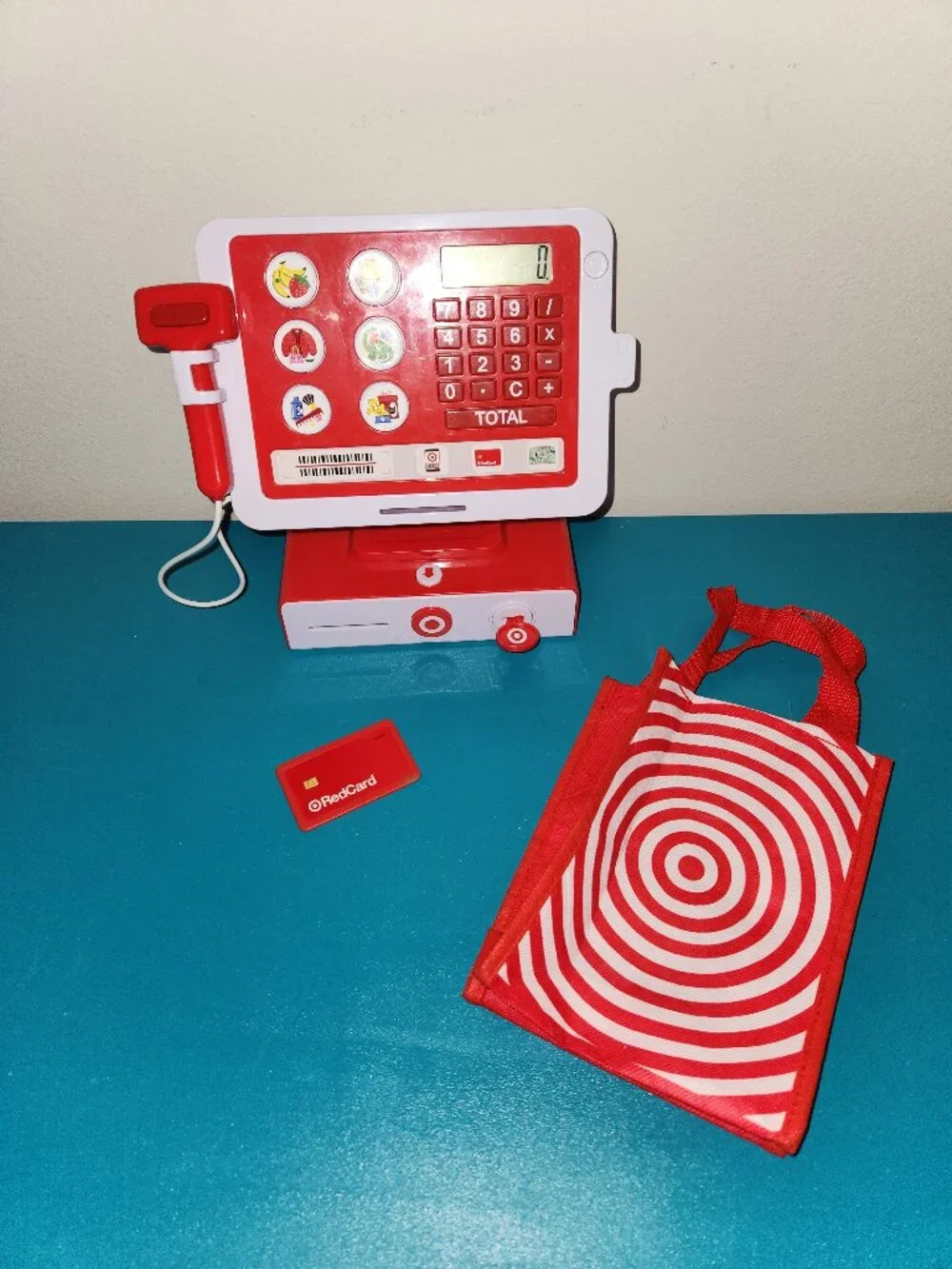Target Toy Cash Register Pretend Play Scanner RedCard Bag Interactive Sounds